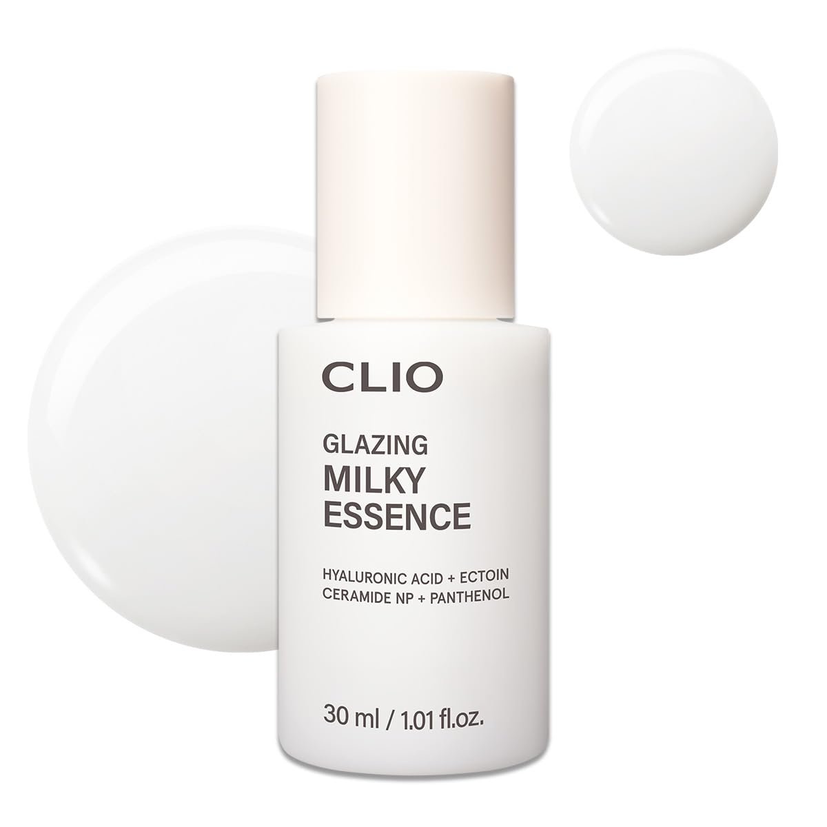 CLIO Glazing Milky Essence, Rice PDRN for Boosting Radiant Glass Skin, Lightweight Hydrating Skin Prep for Makeup, Ceramide Skin Barrier Care for Sensitive Skin, Korean Skincare (1.01 Fl Oz)