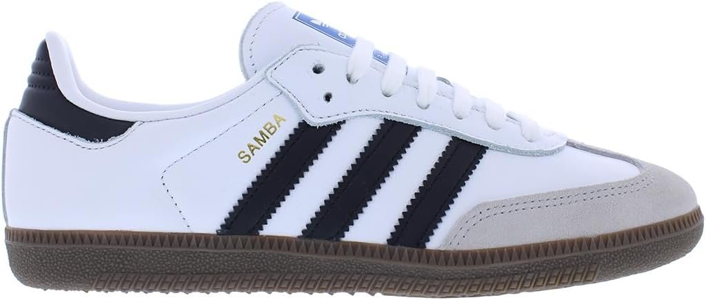 adidas Samba OG Womens Shoes Size 8.5, Color: Cream Light/Silver/Gum-White