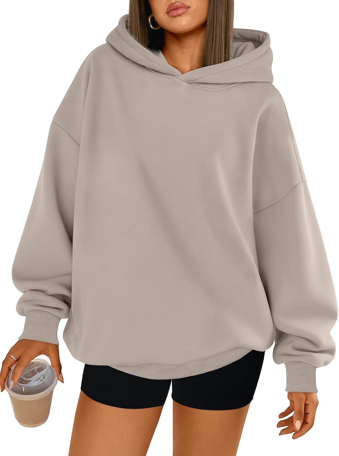 Trendy Queen Womens Oversized Hoodies Comfy Sweatshirts Spring Fashion 2026 Outfits Casual Tops Fleece Clothes with Pockets