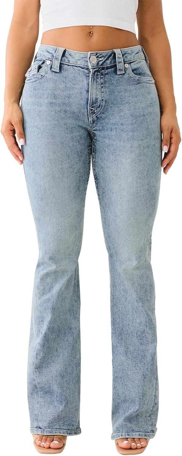 True Religion Women’s Joey Mid Rise Flare Jean – Women’s Jeans, Flare Jeans for Women, Comfortable & Trendy