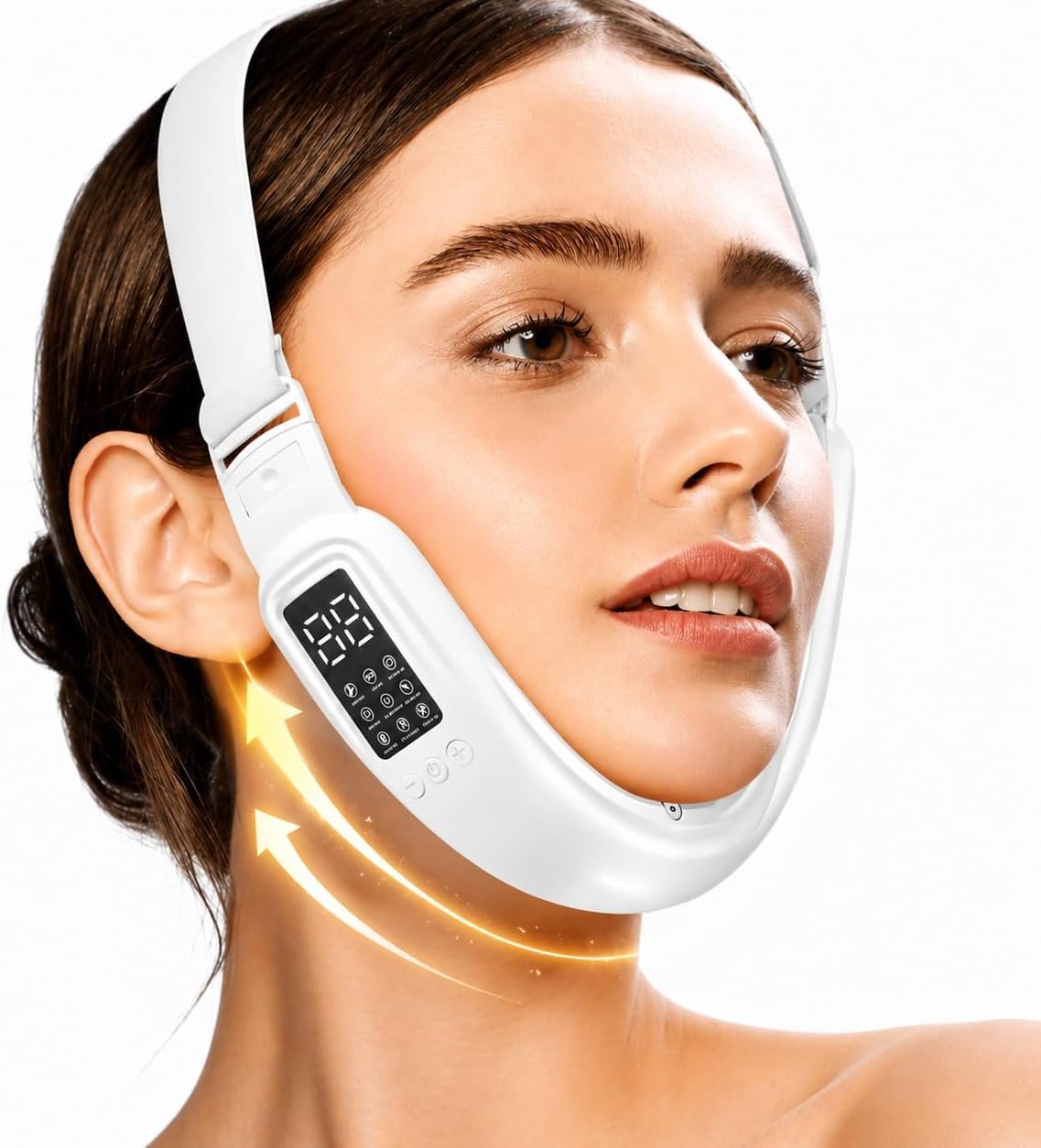Electric Double Chin Device and V-Face Machine with 8 Modes and 15 Gear Adjustable Intensities – Intelligent Double Chin Machine for V-face