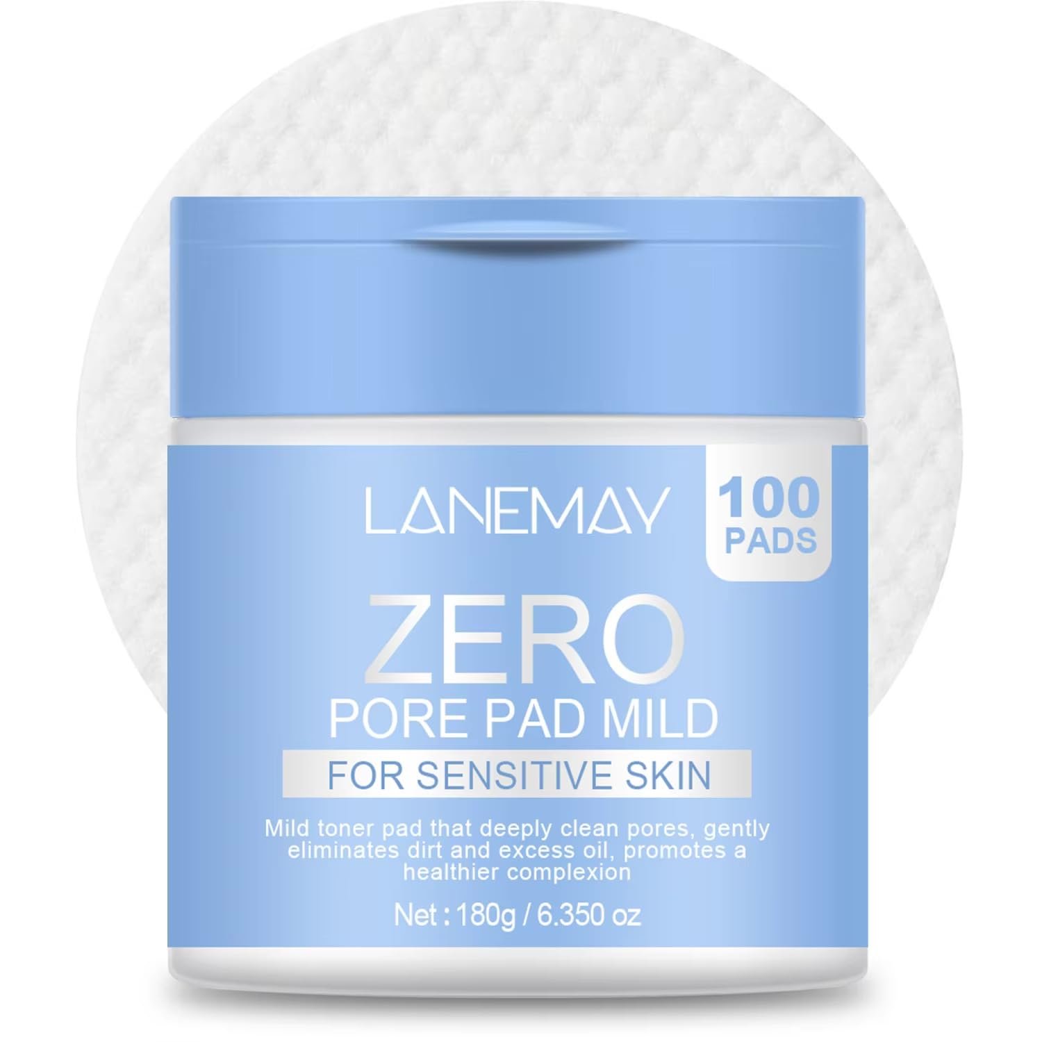 Zero Pore Cleansing Pads, Hydrating and Soothing, Pore Tightening Cleansing Pads (100 pc)