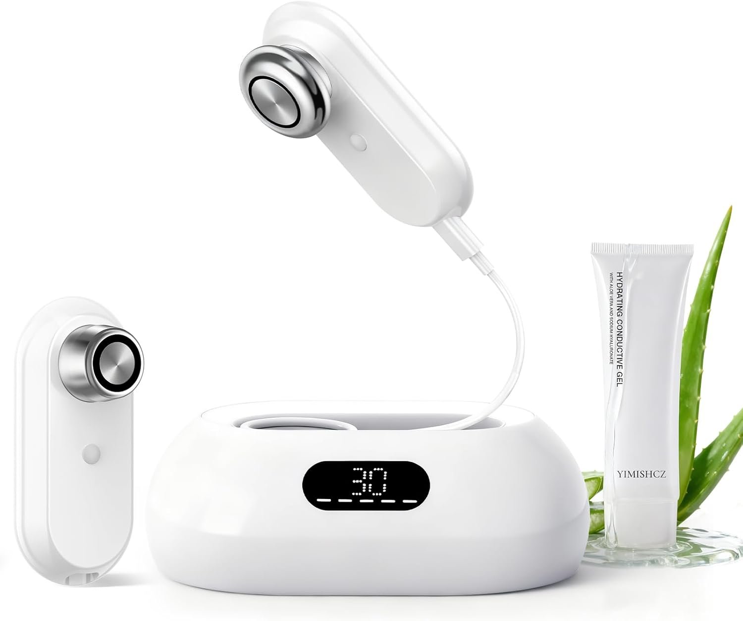 Professional Face Beauty Device with Dual Probes – Skin Rejuvenation – Lifting and Tightening – Reduces Wrinkles & Anti Aging, Experience The Salon-Grade Results at Home, Equipped with Gel