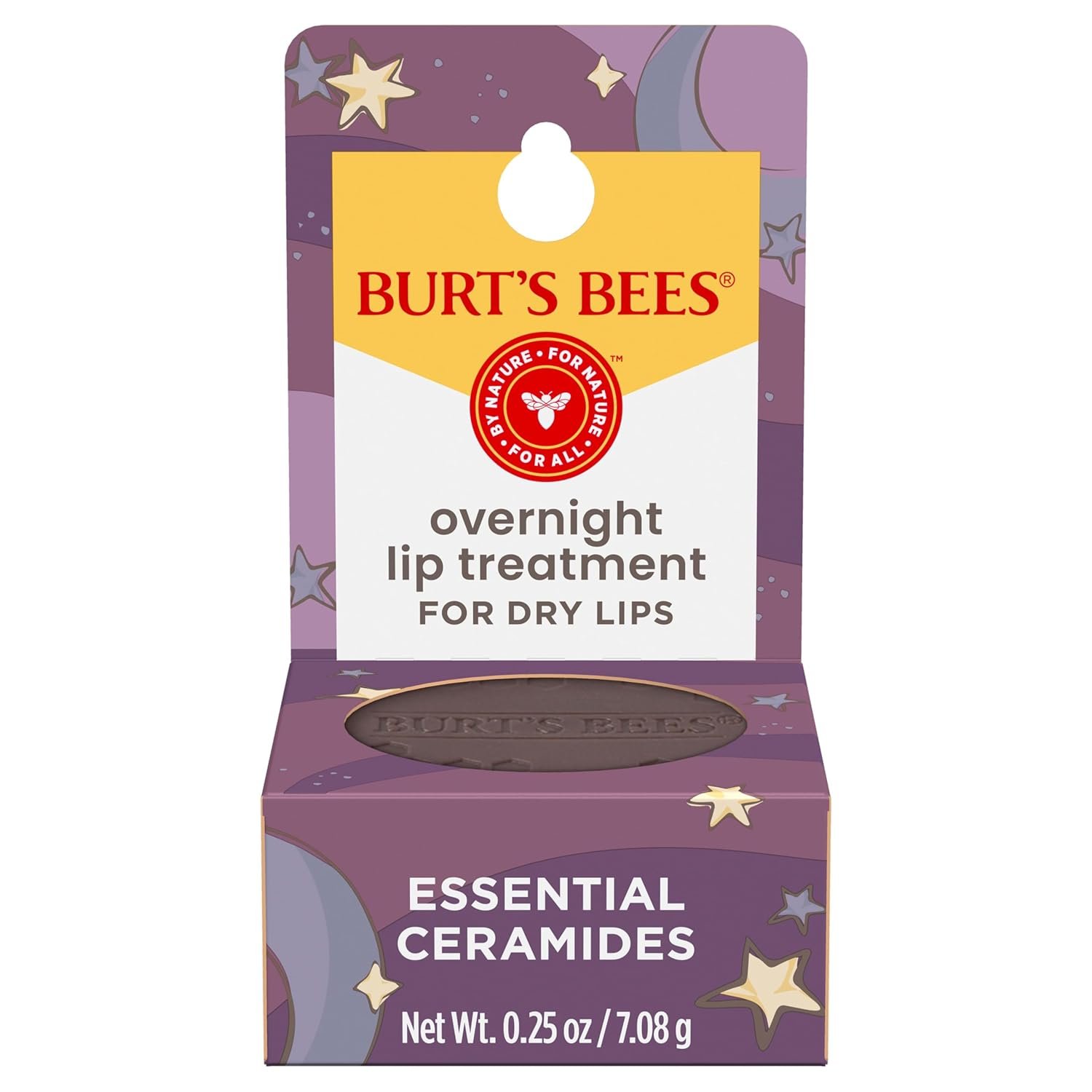 Burt’s Bees Back To School Dorm Essentials, Original Overnight Intensive Lip Treatment, Moisturizing, Restorative, Reduces Fine Lines, Vitamin E, Ceramides Oils, Natural Origin Lip Care, 0.25 Oz.