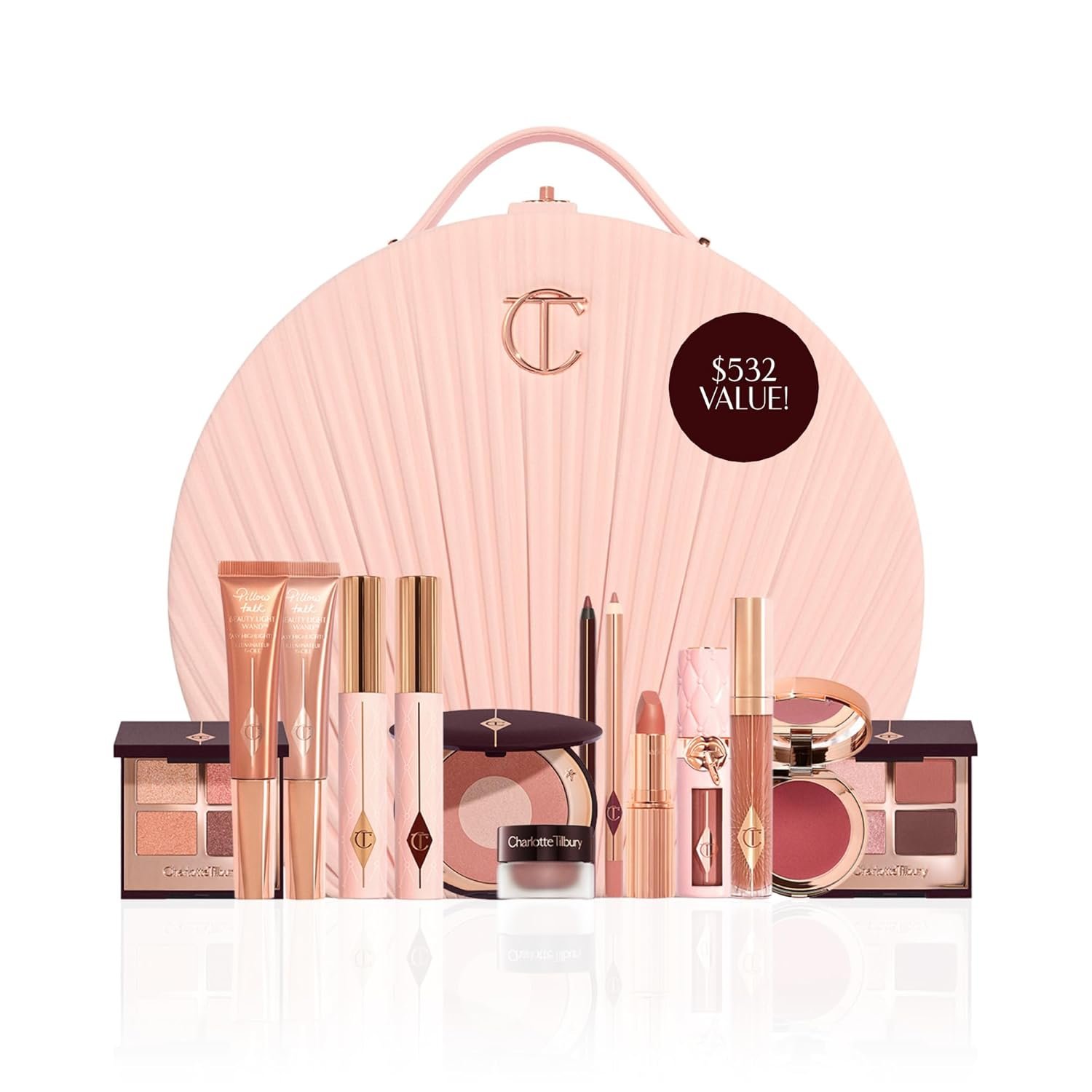 Charlotte Tilbury Pillow Talk Dreams Come True Makeup Kit – Limited Edition 15-Piece Beauty Gift Set with Lip, Eye & Cheek Makeup Essentials in Iconic Nude-Pink Shades (15 Count)