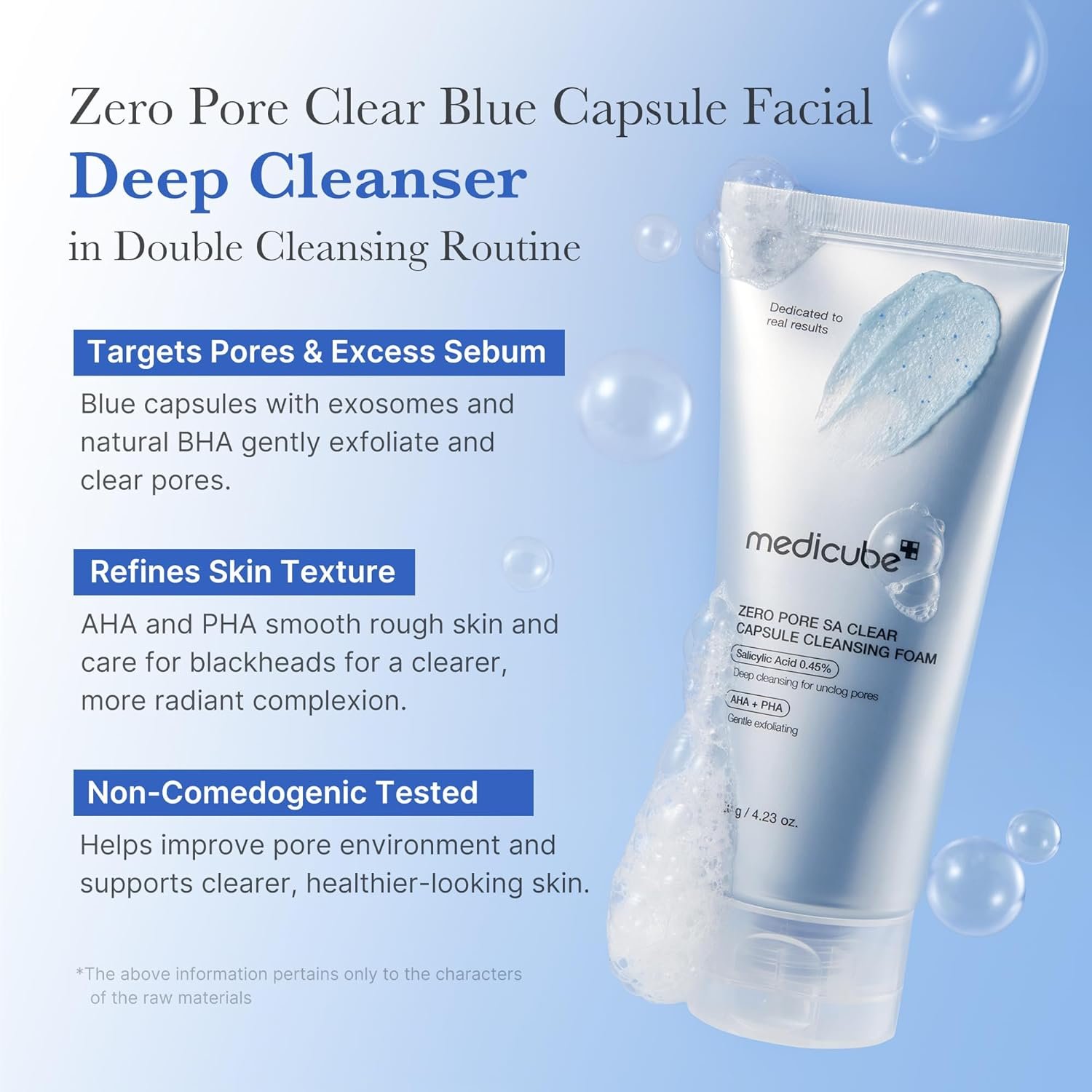 medicube Zero Capsule & Pore Brush Set: Zero Clear Blue Capsule Facial Deep Cleanser and Multi Pore Brush & Mask Applicator