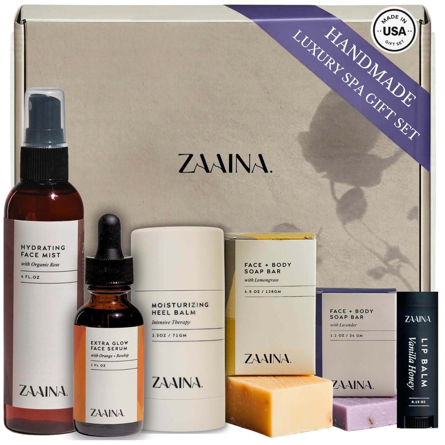 ZAAINA Spa Gifts for Women – Luxury Self Care Spa Kit, Mother’s Day Spa Gift Basket, Pampering At Home Bath and Body Relaxation Spa Package, Gifts for Mom Wife Friend, Birthday Gifts for Women
