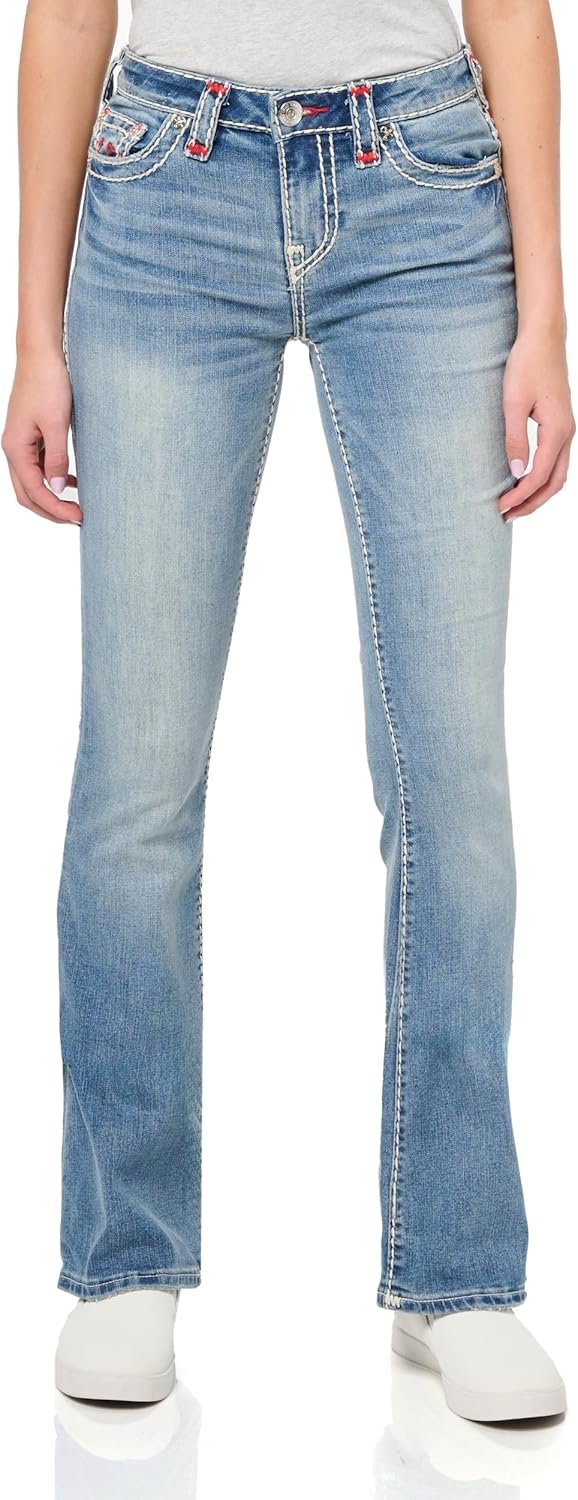 True Religion Women’s Becca Midrise Super T Boot Cut Jean