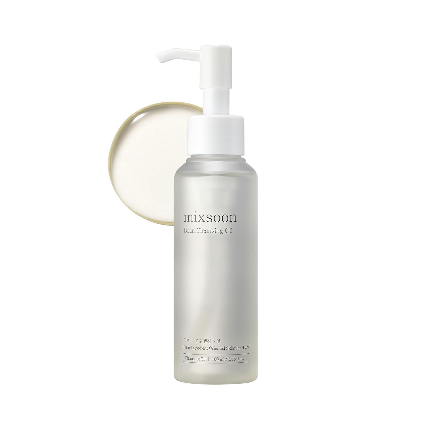 mixsoon Bean Cleansing Oil – Lightweight Oil Deep Cleansing and Makeup Blackhead Remover, Fermented Bean, Hydrating and Balancing for Smooth Skin 100ml / 3.38 fl.oz. Korean Glass Skin Care