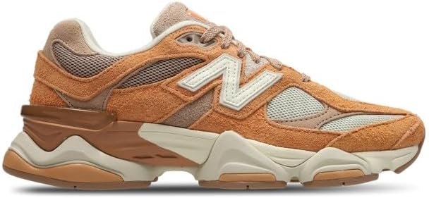 New Balance 9060 Unisex Sneakers, Flat Taupe Copper Orange, 8 US Women/6.5 US Men
