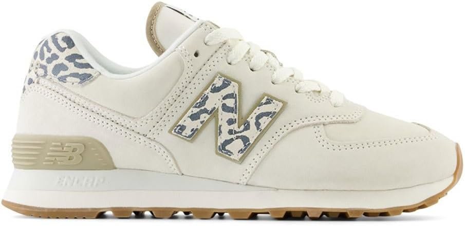 New Balance Women’s 574 V2 Animal Print Sneaker, Sea Salt Off White, 10 US