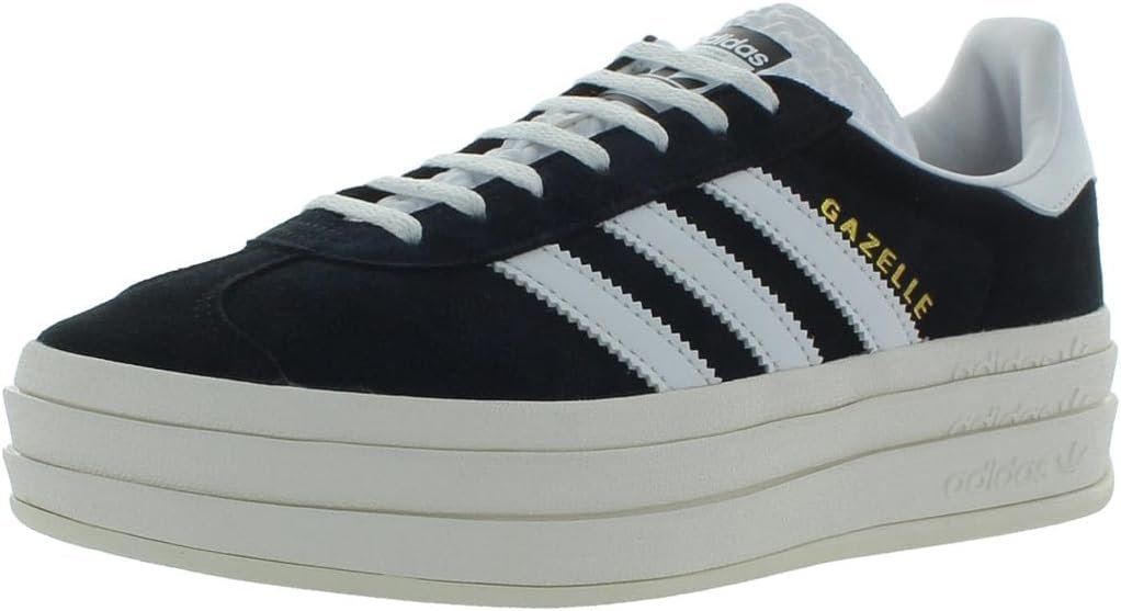 adidas Gazelle Bold Womens Shoes Size 7, Color: Core Black/Cloud White