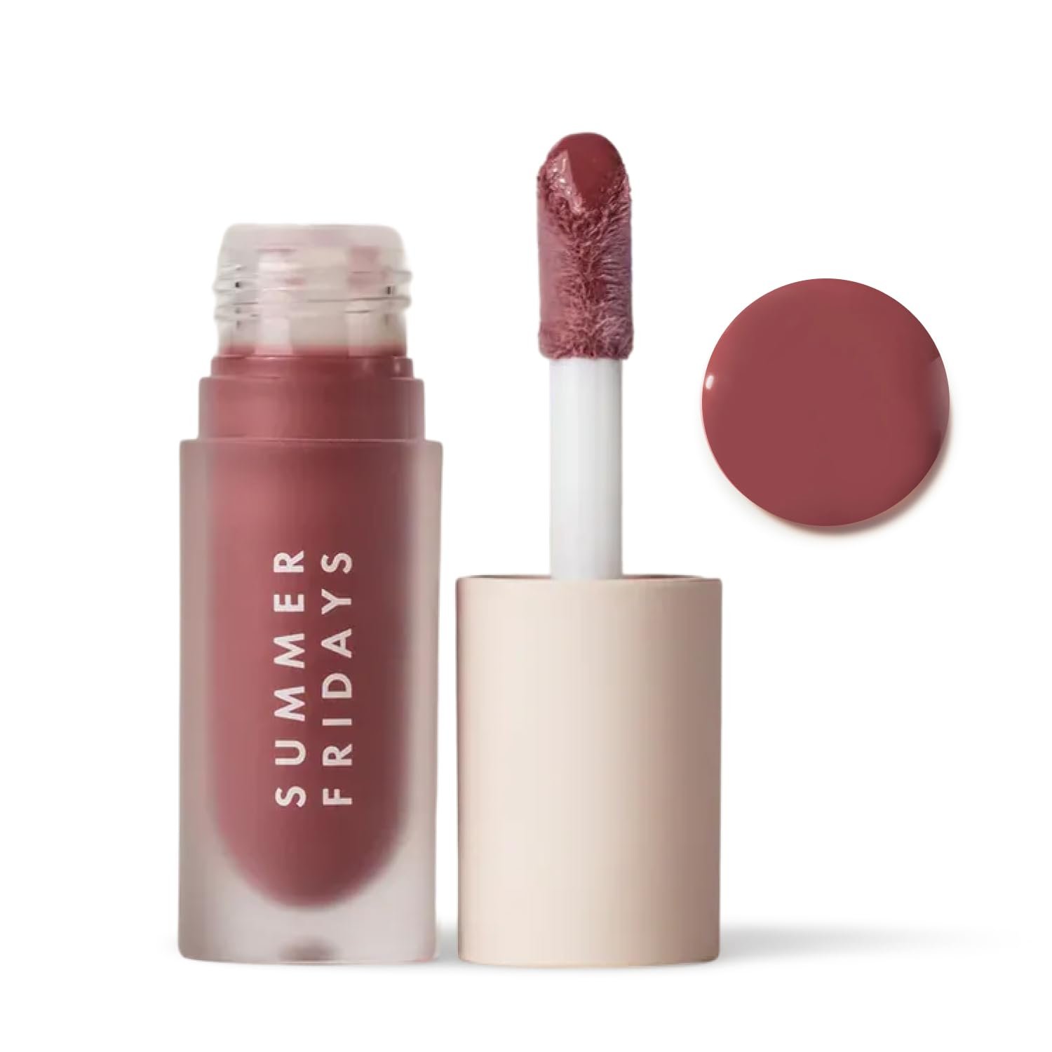 Summer Fridays Dream Lip Oil – Hydrating Tinted Lip Gloss Oil – Non-Sticky Formula with Skincare Benefits for Long-Lasting Softness + Shine – Effortless Beauty Gifts – Soft Mauve (0.15 Oz)