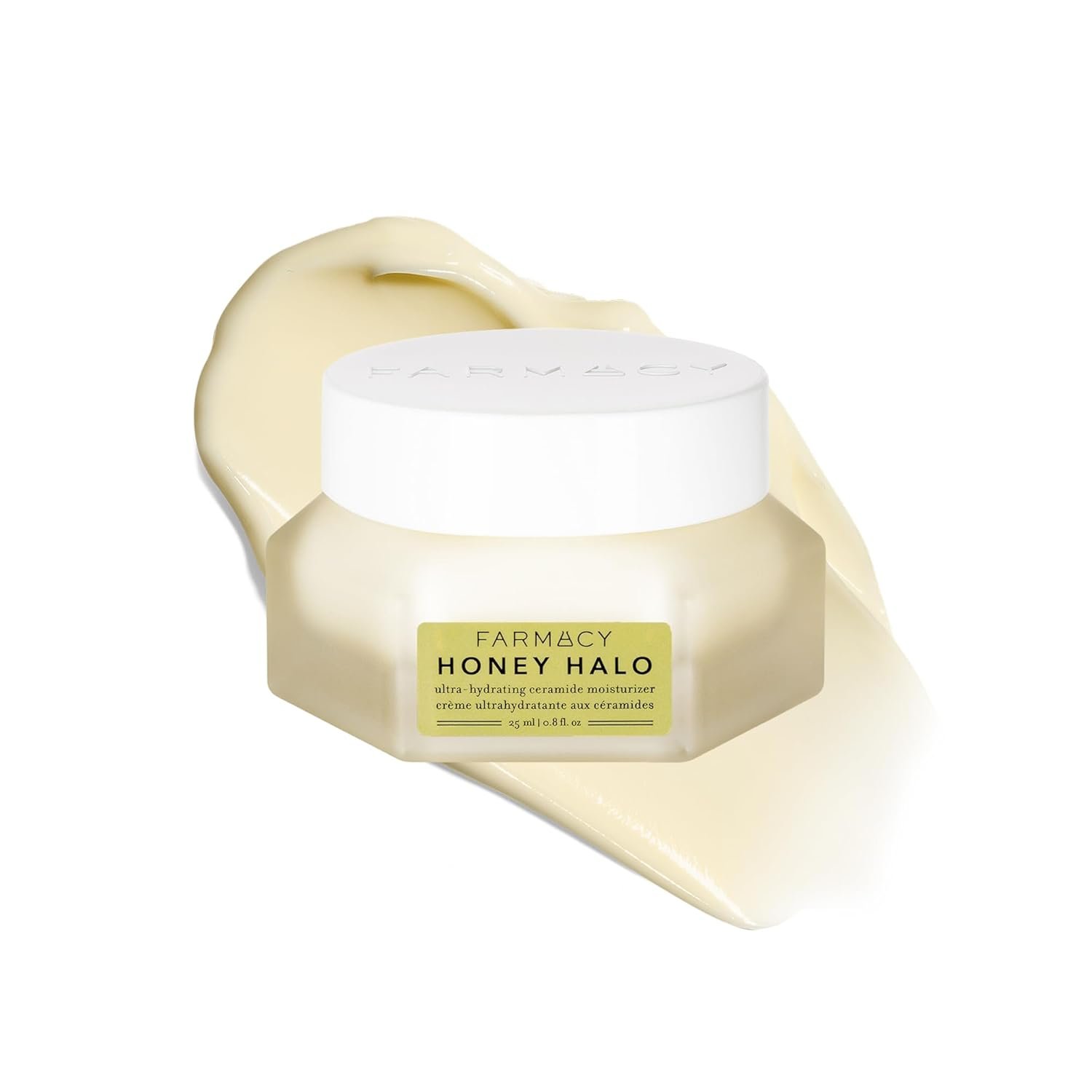 Farmacy Ceramide Face Moisturizer – Honey Halo Hydrating Facial Moisturizer for Dry Skin – Plumps, Soothes + Restores Skin with Potent Ceramides + Buckwheat Honey for a Dewy, Healthy Glow (25ml)