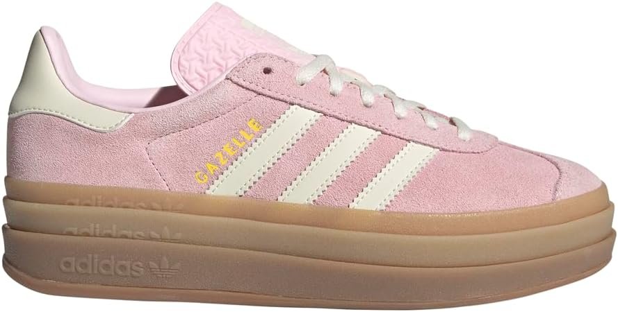 adidas Womens Gazelle Bold Lace Up Sneakers Shoes Casual – Pink – Size 8 M