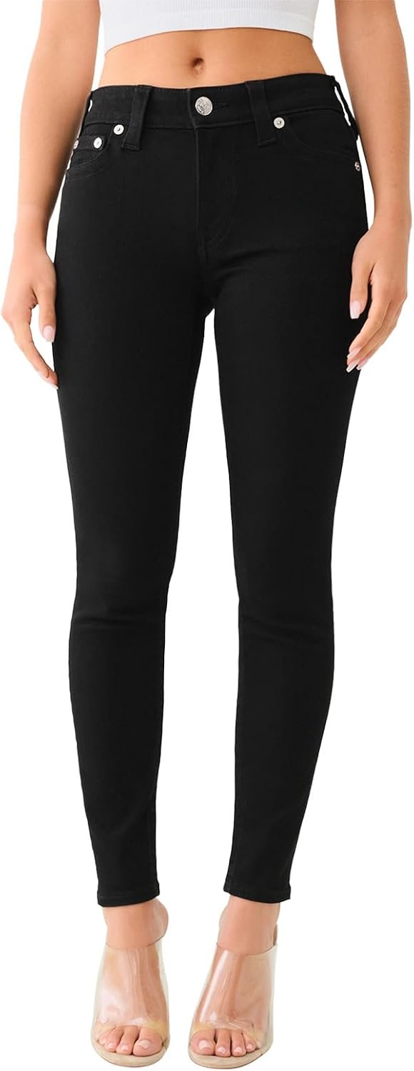 True Religion Women’s Jennie Mid Rise Curvy Fit Skinny Ankle Jean – Skinny Jeans for Women, Comfortable & Trendy