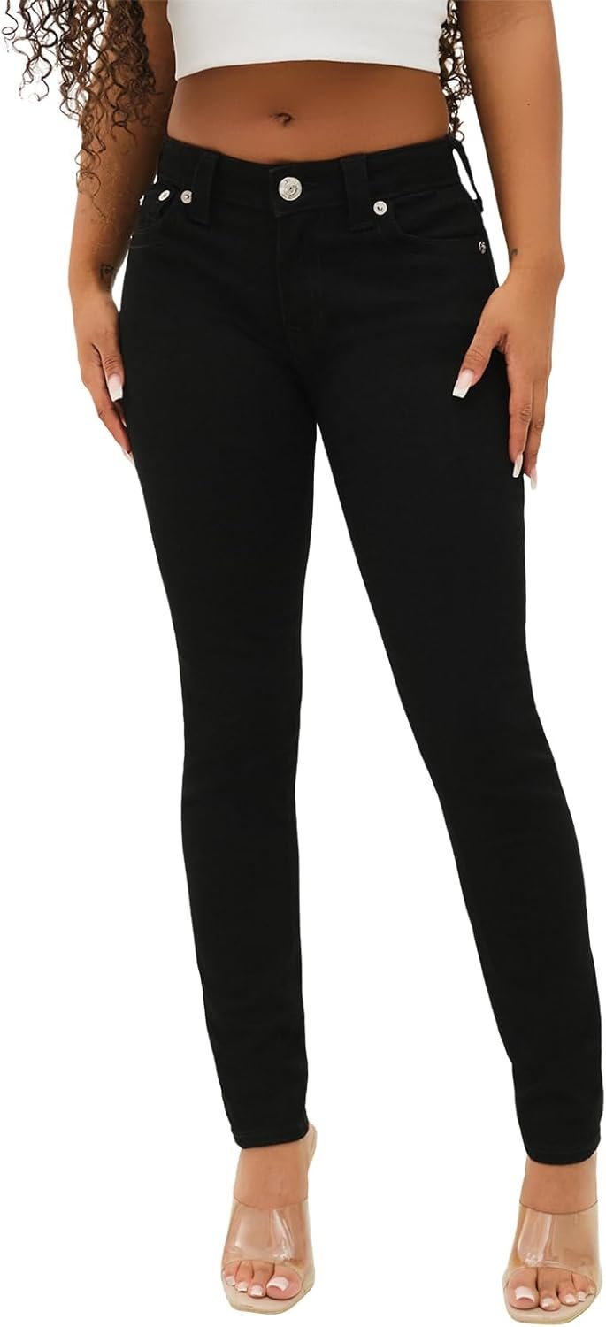 True Religion Women’s Halle Mid Rise Super Skinny Jean | Womens Jeans | Skinny Jeans for Women | Stretch Denim