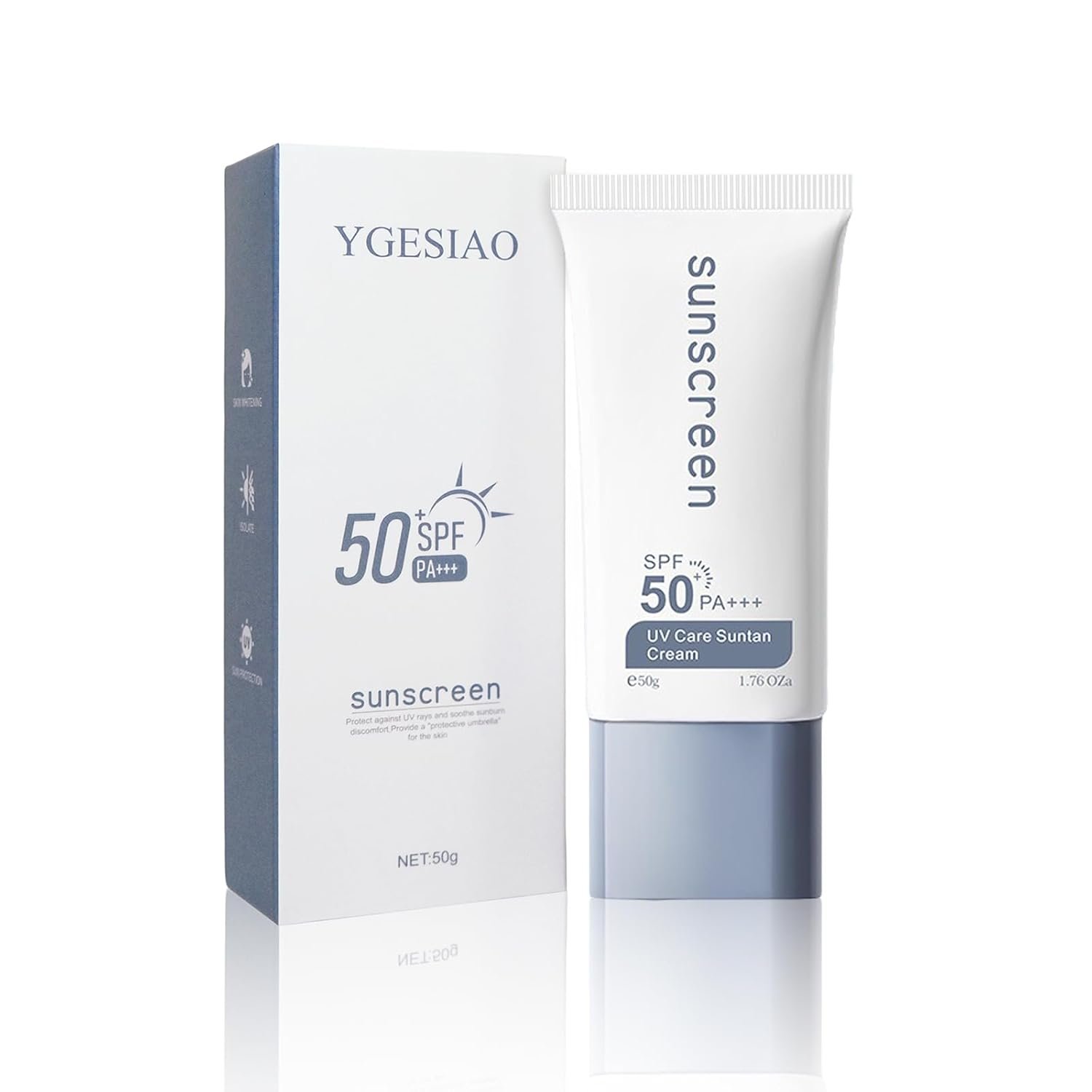 Lightweight SPF 50 Sunscreen Lotion, Broad Spectrum UVA/UVB Protection, Hypoallergenic Fast Absorbing Non-Greasy Sun Cream with Mild Delicate Scent, Daily Outdoor Beach Driving Sun Care for Women