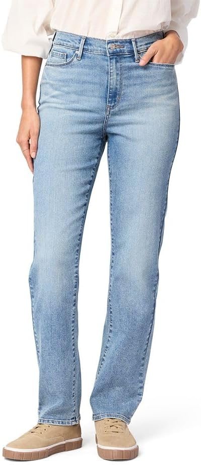 Levi Strauss Signature Women’s High-Rise Straight Jeans Stretch Denim (Standard and Plus)