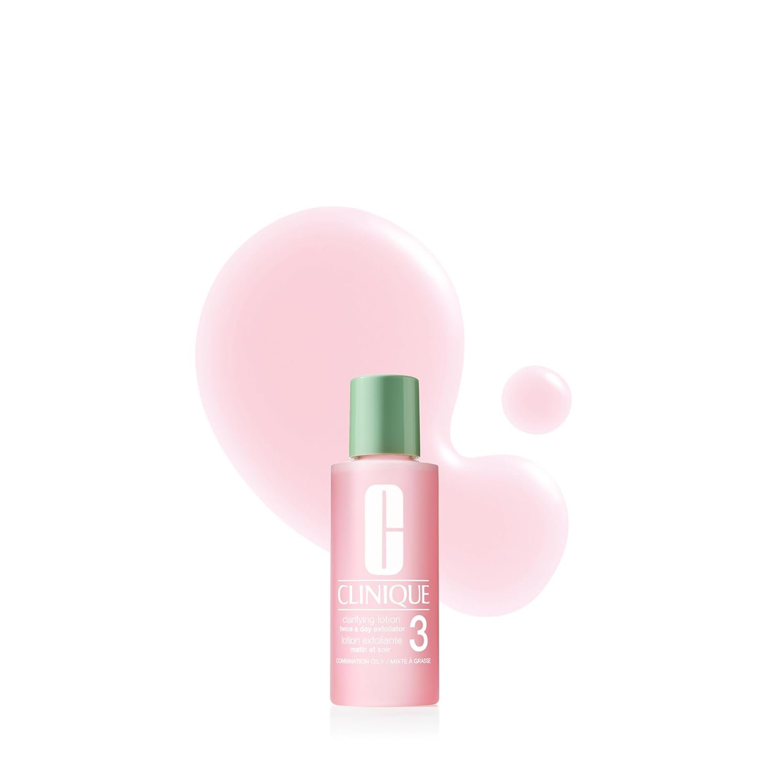 Clinique 3-Step Clarifying Lotion Face Exfoliator 3 | Toner With Witch Hazel + Salicylic Acid | For Combination Oily Skin Types