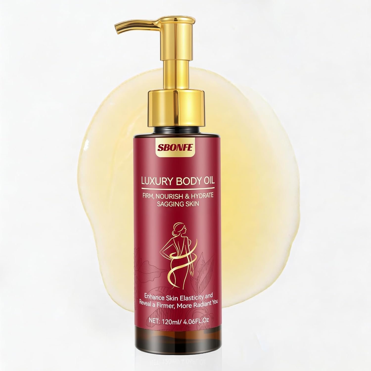 Body Firming Oil for Crepe Skin – After Shower Oil for Women, Tightening & Hydrating Treatment for Arms, Legs, Stomach & Body, Natural Formula for Dry Skin, Lightweight & Non-Greasy, 4.06 FL OZ