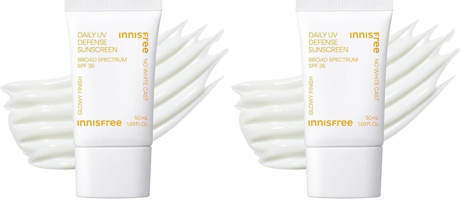 Innisfree Daily UV Defense SPF 36 Korean Face Sunscreen, Invisible Finish, Broad Spectrum, No White Cast, Lightweight, Hydrating, Available in Gift Sets