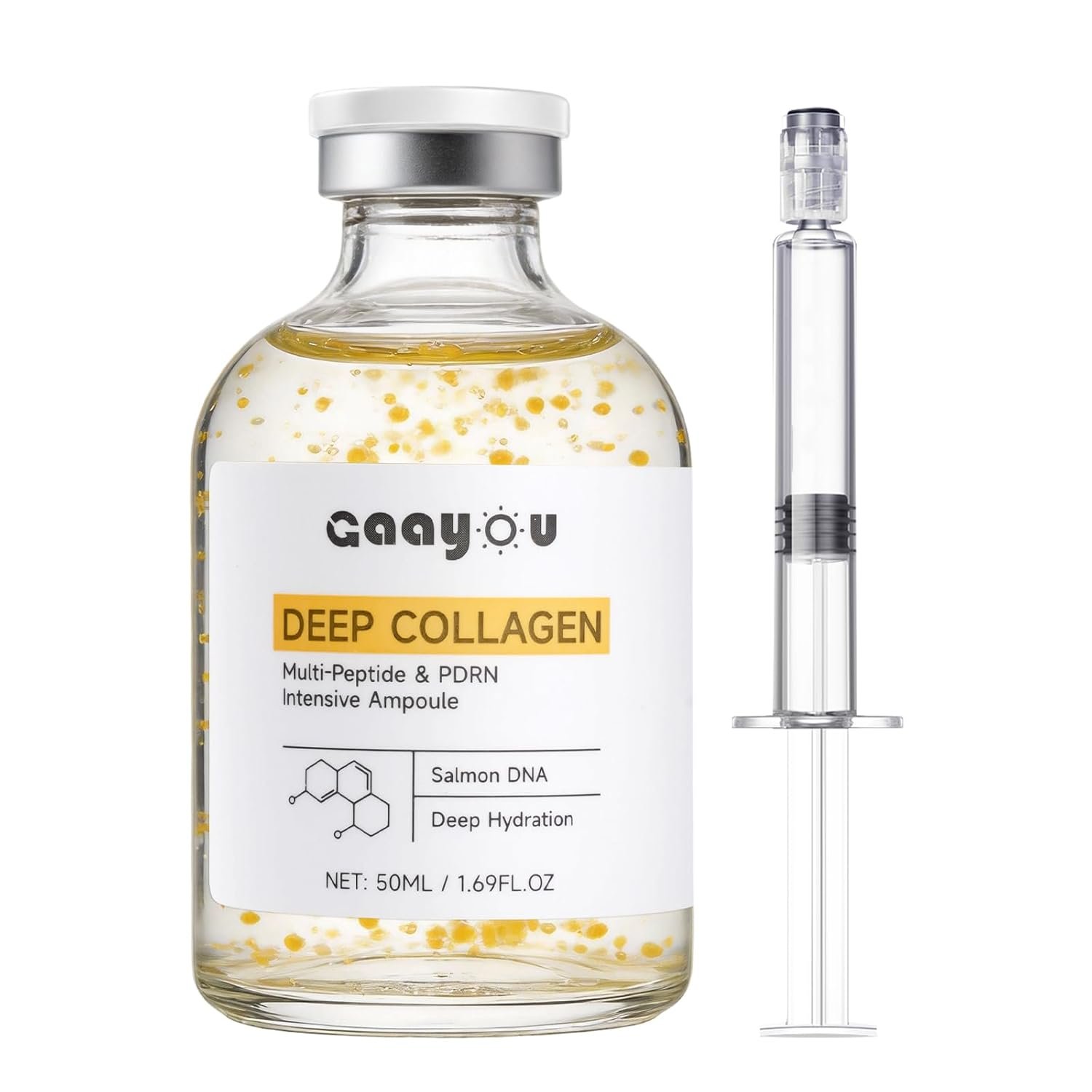 Silk Peptide Intensive Lifting Ampoule – Deep Collagen Multi Peptide Serum Korean Anti Aging Serum with PDRN for Face Tightening, Lifting, Smoothing, Hydrating