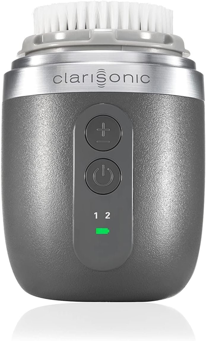 Clarisonic Alpha FIT Men’s Face Brush Sonic Facial Cleansing Device, Grey