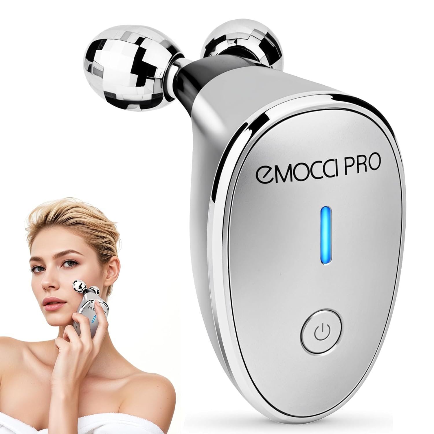 Facial Massager Device Electric Face Gua Sha Vibration Tools Facial Rollers for Women Luminesce Glow For Face Neck Roller for Face lifting For Skin Care
