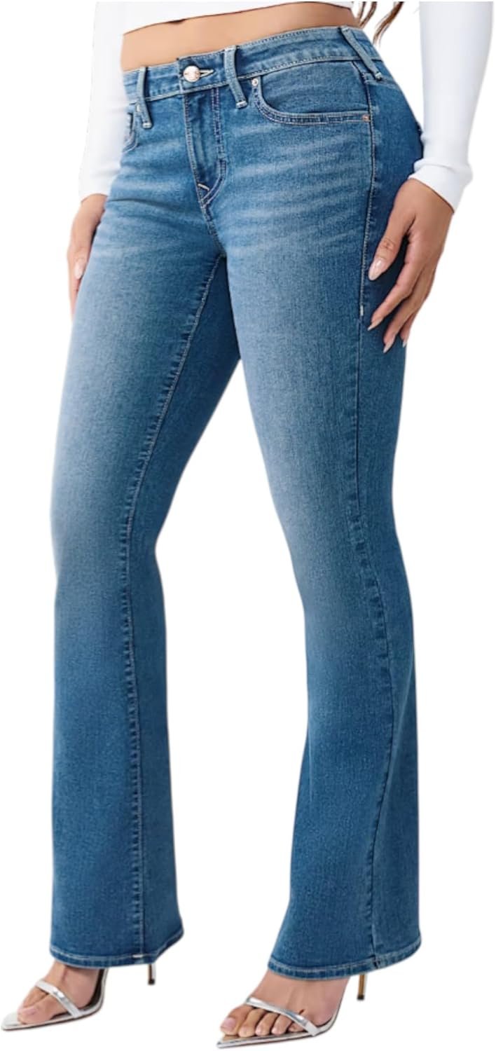 True Religion Women’s Becca Mid Rise Bootcut Jean