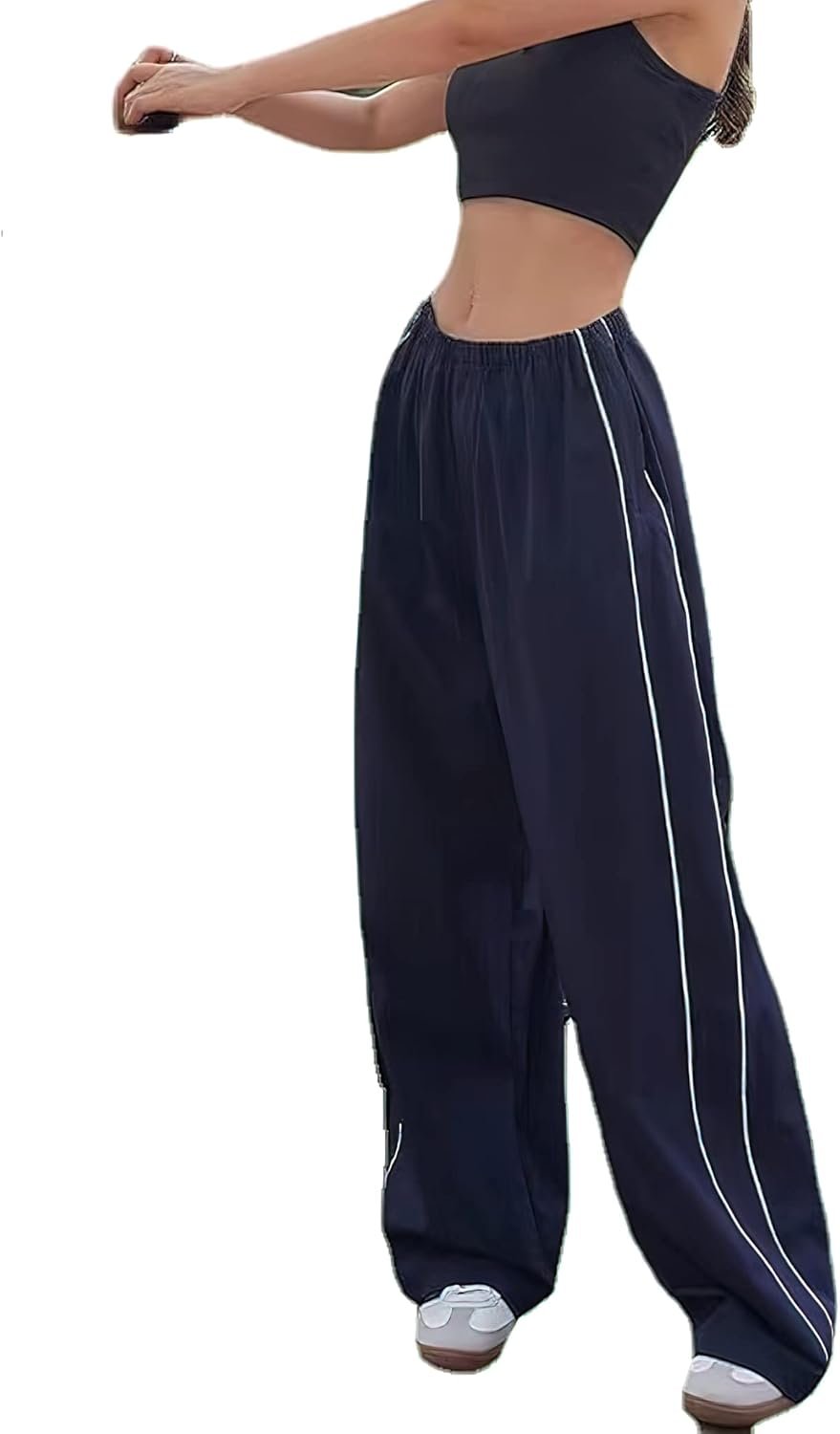 XPONNI Women’s Baggy Y2K Parachute Pants