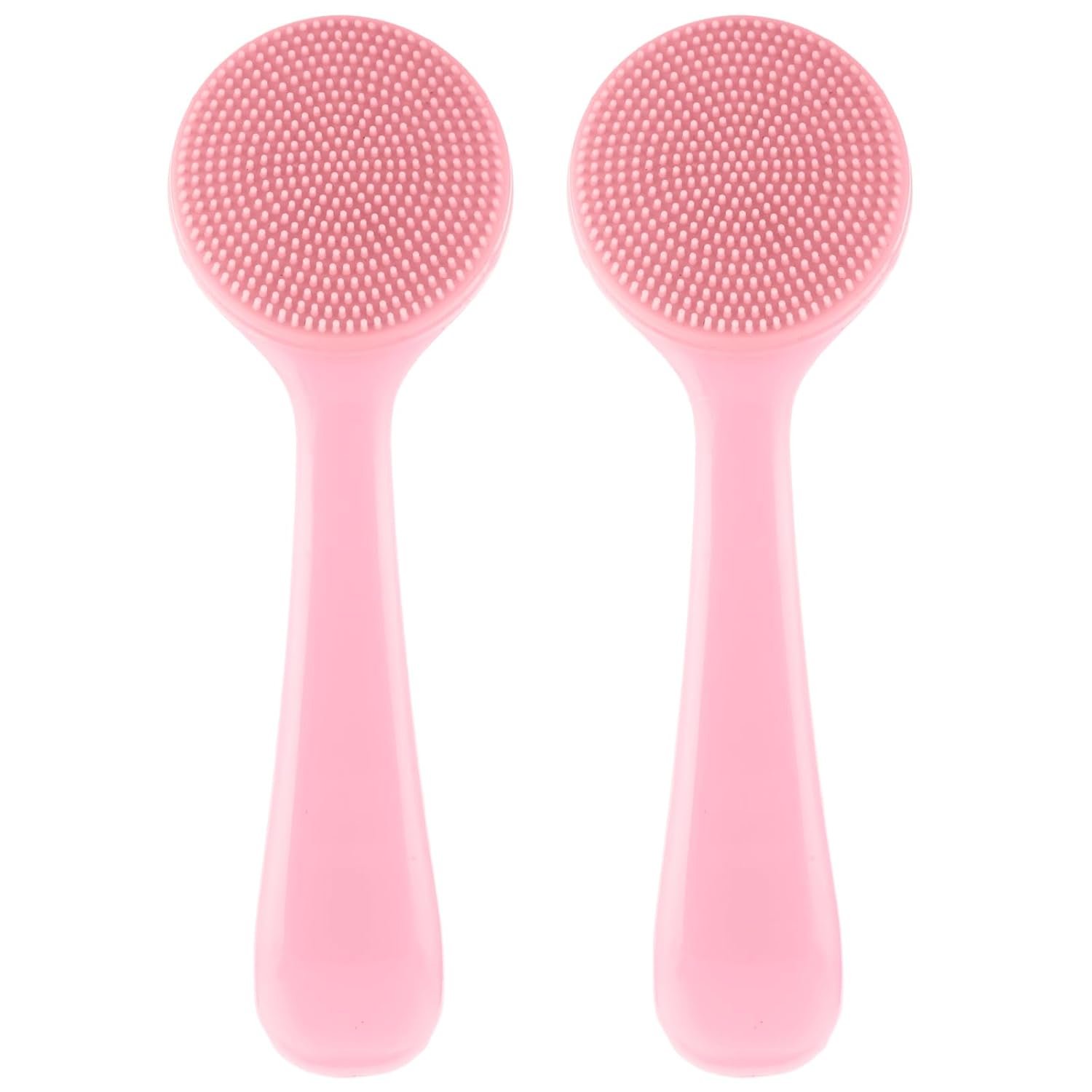 2 Pack Face Scrubber for Women, Soft Silicone Face Cleansing Brush, Manual Scrubber Exfoliator for Sensitive Skin Deep Cleaning Care, Face Cleansing Brush for Makeup Residues Removal