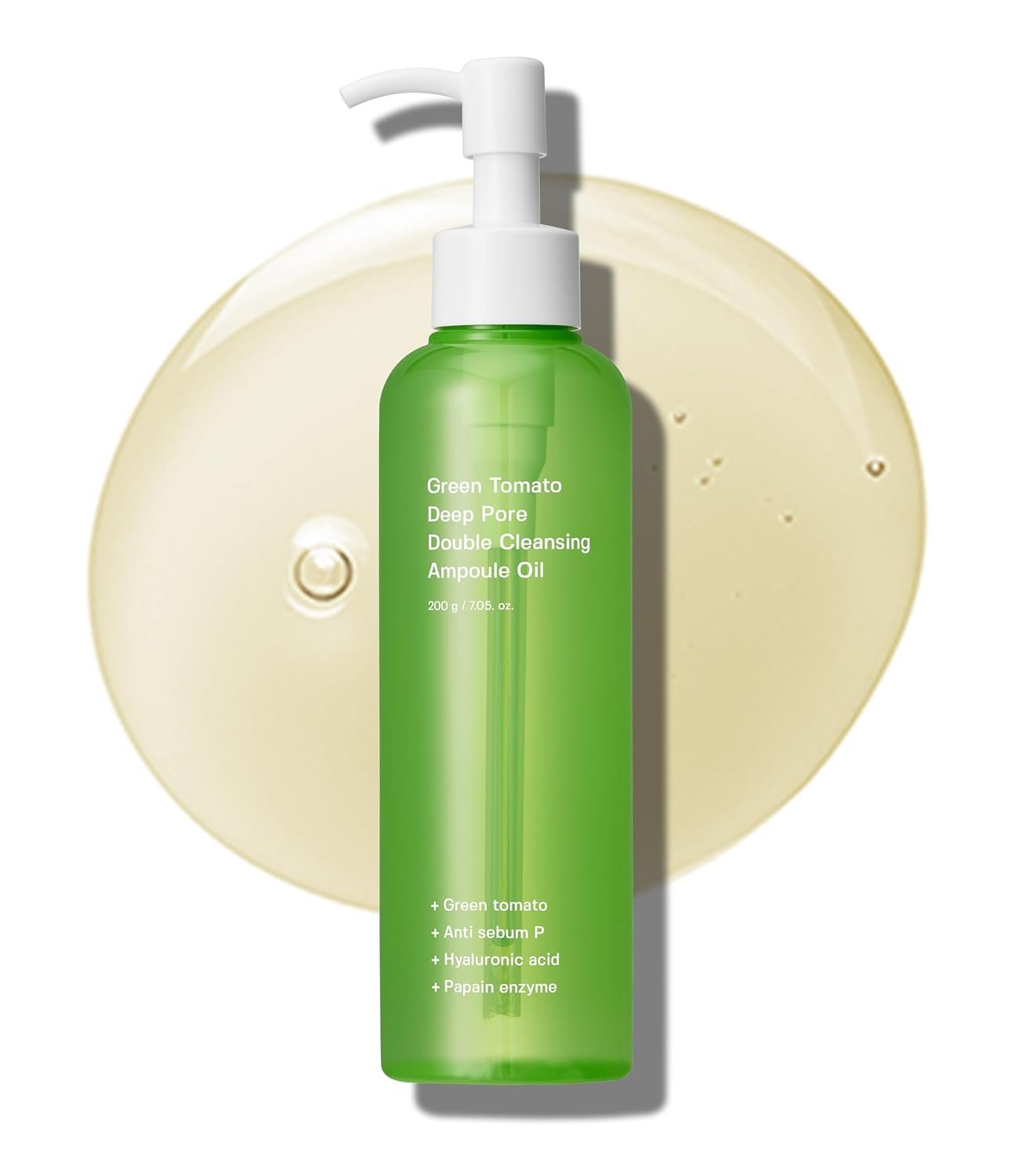SUNGBOON EDITOR Green Tomato Double Cleansing Ampoule Oil | Makeup remover, Blackhead Removal | Exfoliating Face Wash for Women | Pore Minimizer for Face | Korean Skin Care | 6.76 oz. (200g)