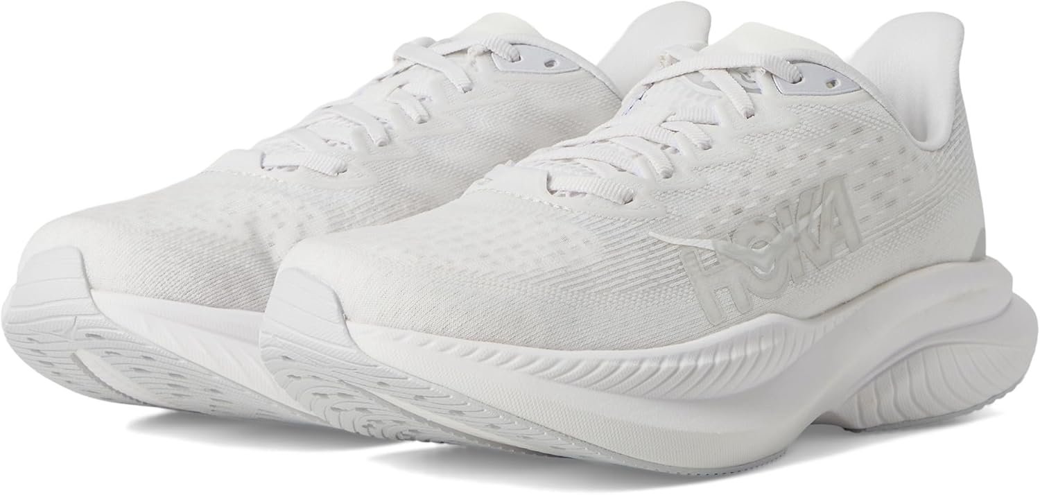 Hoka Womens Mach 6 White/White 1, 8.5 Medium