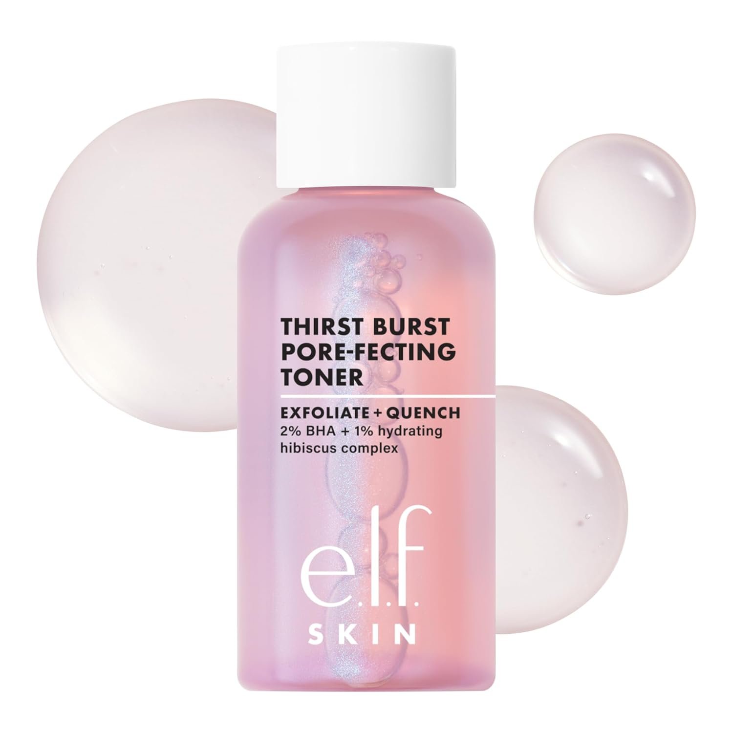 e.l.f. Thirst Burst Pore-fecting Toner Mini, Hydrating & Exfoliating for Face, Smooths, Plumps, Pore-Minimizing, Infused with Salicylic Acid, Vegan & Cruelty-Free