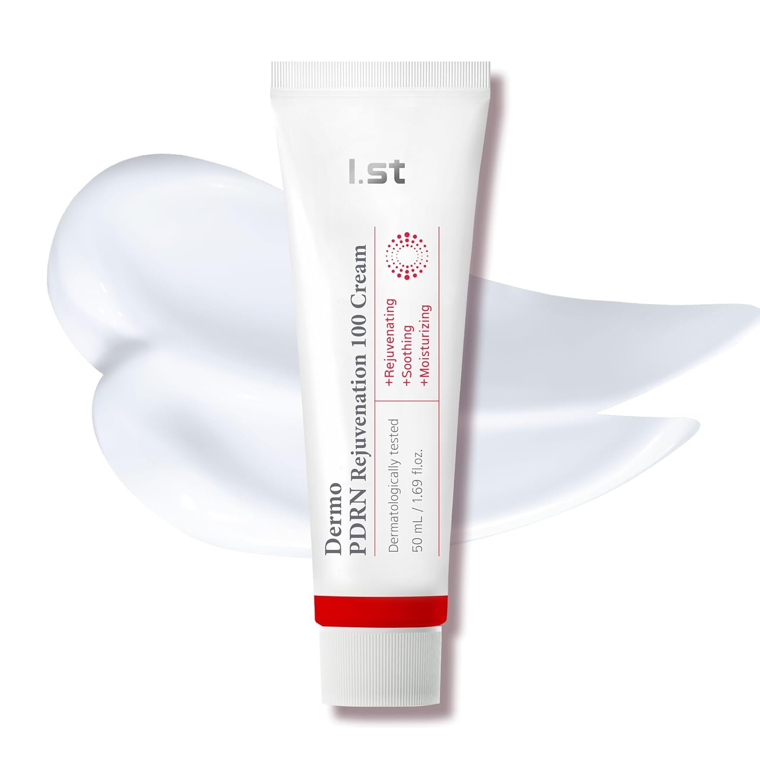 I.st Dermo PDRN 100 Cream, Korean Face Ceramide Moisturizer for Women, Peptide Barrier Radiant Cream for Sensitive Skin, Soothing Facial Cream for Dry, Sensitive Skin, 1.69 Fl Oz