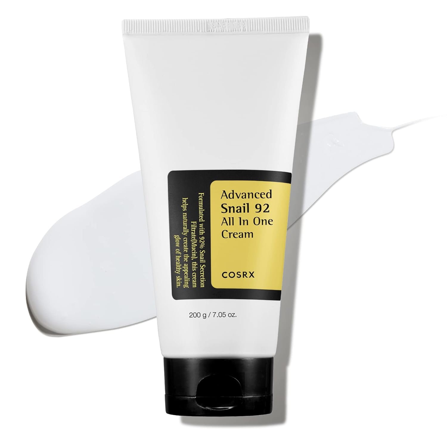 COSRX Snail Mucin 92% Moisturizer, Daily Repair Face Gel Cream Tube Type for Dry, Sensitive Skin, Not Tested on Animals, No Parabens, No Sulfates, No Phthalates, Korean Skin Care (3.52 Fl Oz / 100g)