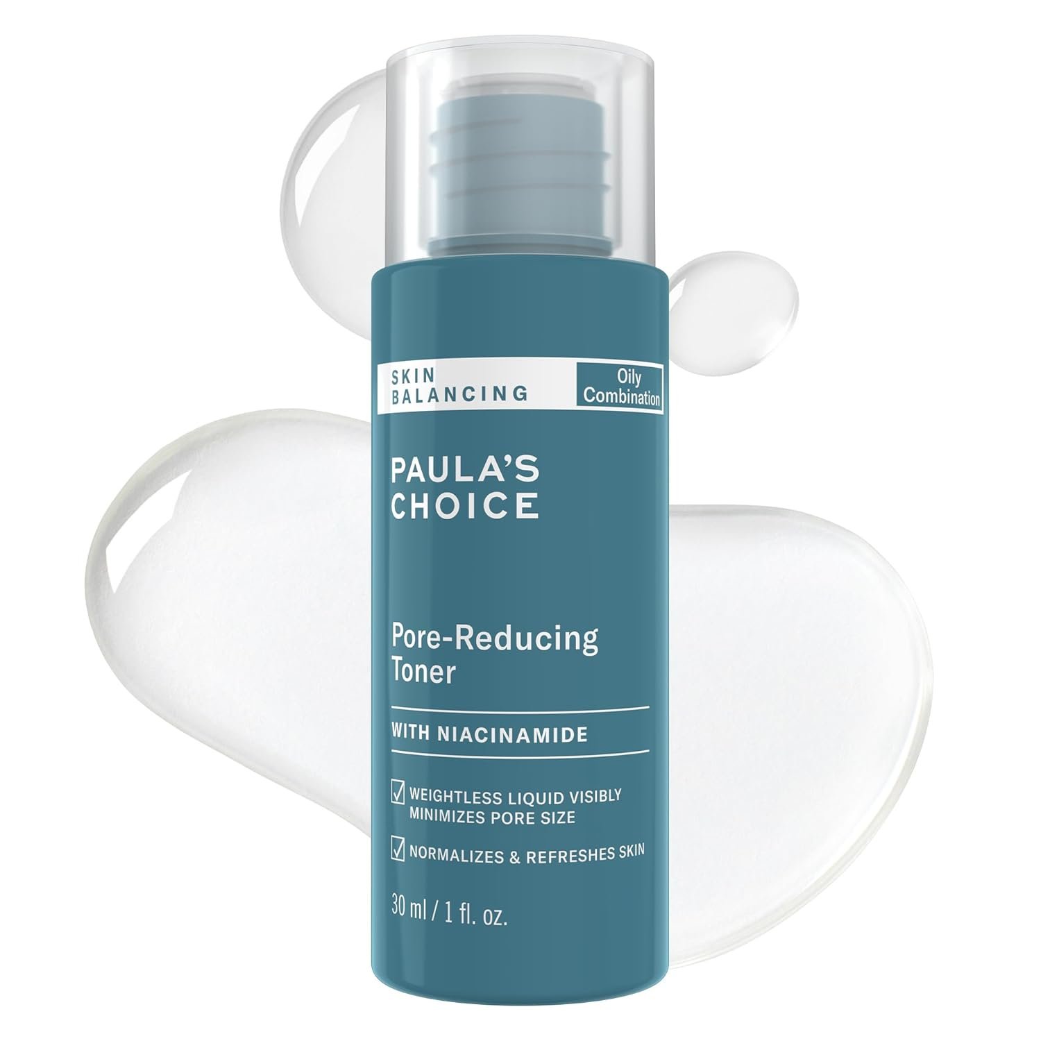 Paula’s Choice SKIN BALANCING Pore-Reducing Face Toner with Niacinamide, for Oily Skin & Combination, Minimizes Large Pores, Controls Oil & Shine, Hydrates & Replenishes, Fragrance-Free