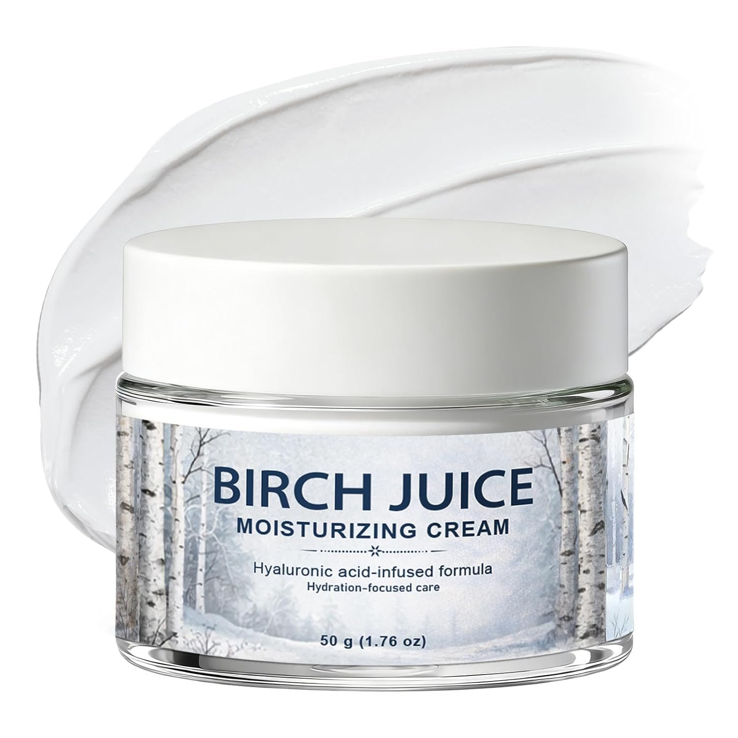 Hydrating Face Moisturizer for Dry & Acne-Prone Skin, Lightweight Non-Greasy Cream with Birch Sap & Jojoba Oil, Oil Control Daily Moisturizer, Non-Comedogenic (Birch Juice Moisturizing Cream, 1.76 oz)