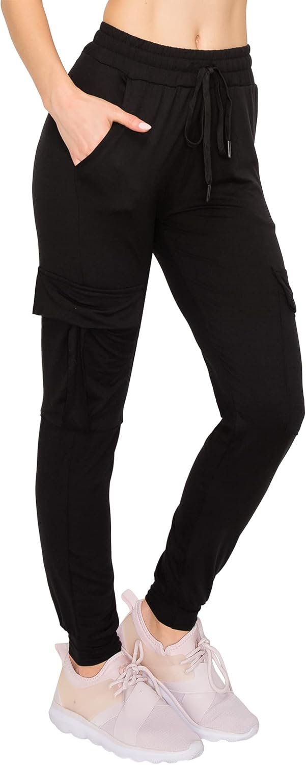 ALWAYS Women’s Cargo Jogger Pants – Soft Street Casual Sweatpants