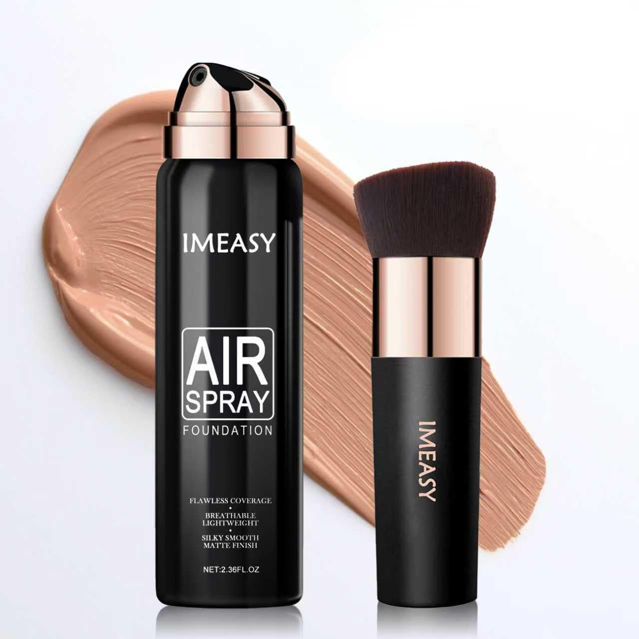 Airbrush Makeup Foundation Spray, Flawless Full Coverage Foundation, Long-Lasting, Breathable & Moisturizing for Older Women, Teens,Mature Skin, Buildable Coverage for Smooth Radiant Skin（BUFF BEIGE）