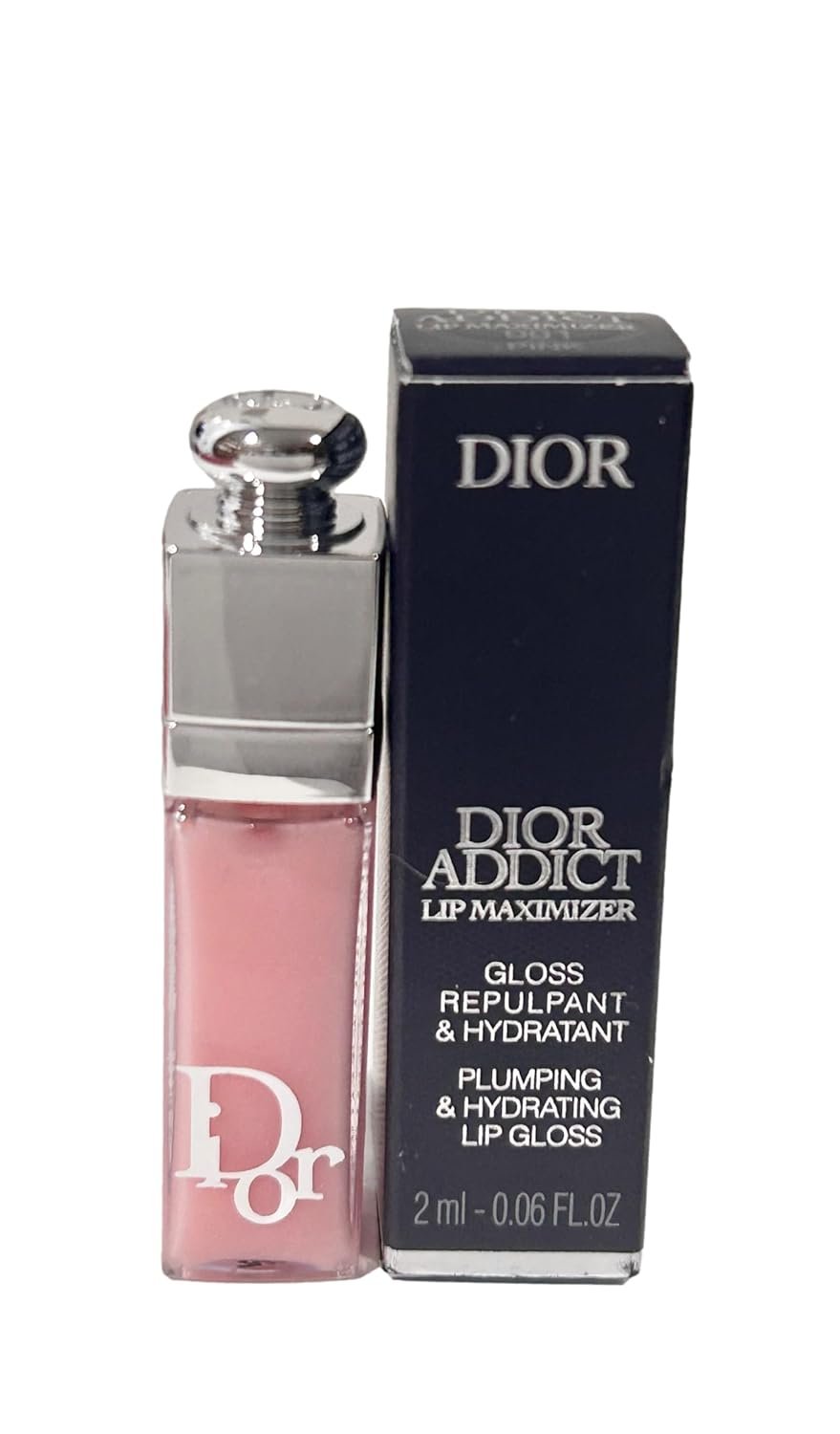 Dior Addict Lip Maximizer Lip Plumping Gloss # 001 PINK (MINI/SMALL/SAMPLE SIZE/TRAVEL SIZE) 2 ml / 0.06 fl oz- (NOTE THIS IS VERY SMALL) – 0106