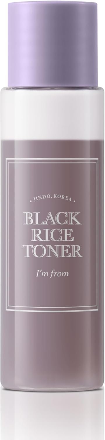 [I’m From] Miniature of Black Rice Toner for Oily Skin, Sebum Control Toner, Lightweight, Niacinamide, Panthenol, Fragrance Free, Korean Skin Care, 1.01 Fl Oz