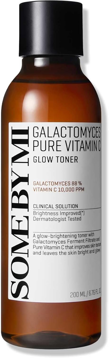 SOME BY MI Galactomyces Pure Vitamin C Glow Toner – 6.76Oz, 200ml – Korean Daily Vitamin C Face Toner for Skin Brightening – Glass Skin Routine with Skin Texture, Elasticity Care – Korean Skin Care