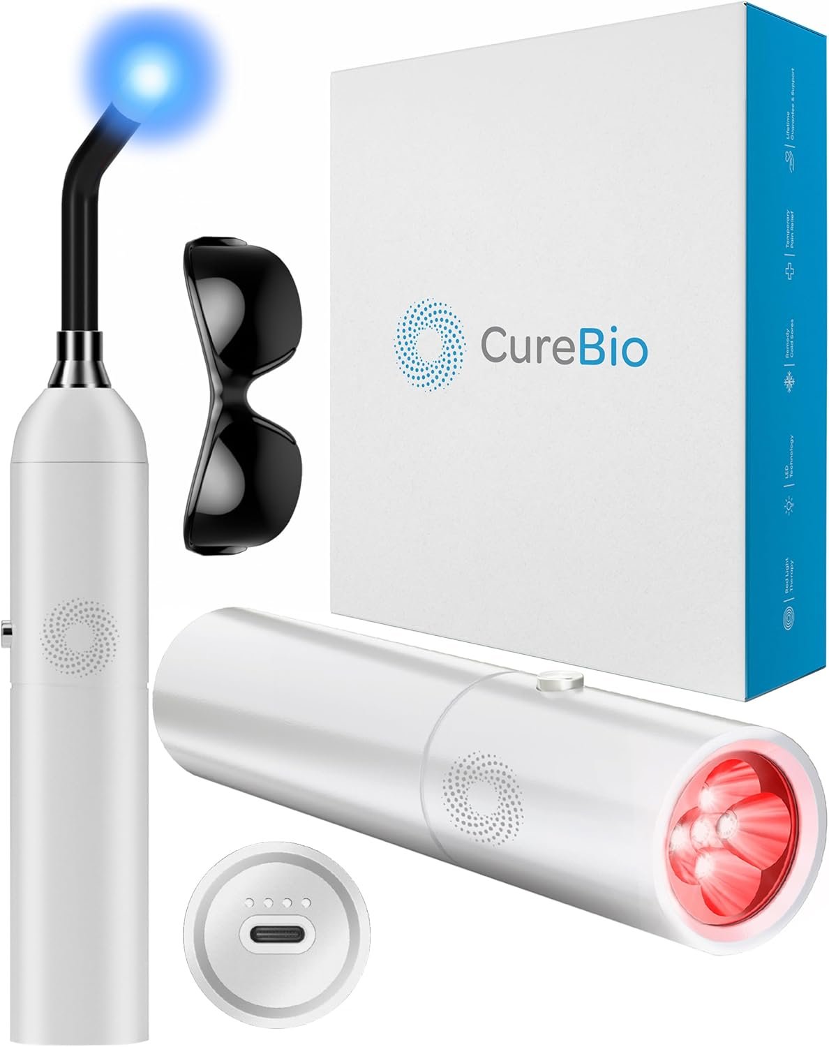 Infrared Red Light Device, Target Lips, Mouth, Nose, Ear, Red, Near Infrared and Blue Light Wavelengths, Advanced LEDs