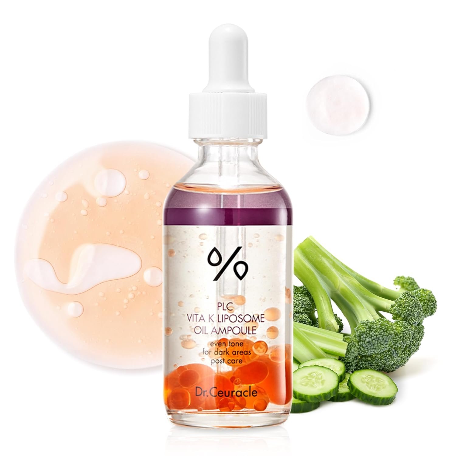 Dr.Ceuracle PLC Vita K Liposome Oil Ampoule – Post Laser Care with Vitamin K, Glowing Serum for Uneven & Dull Skin, Korean Skincare (50 ml / 1.69 fl. oz.)