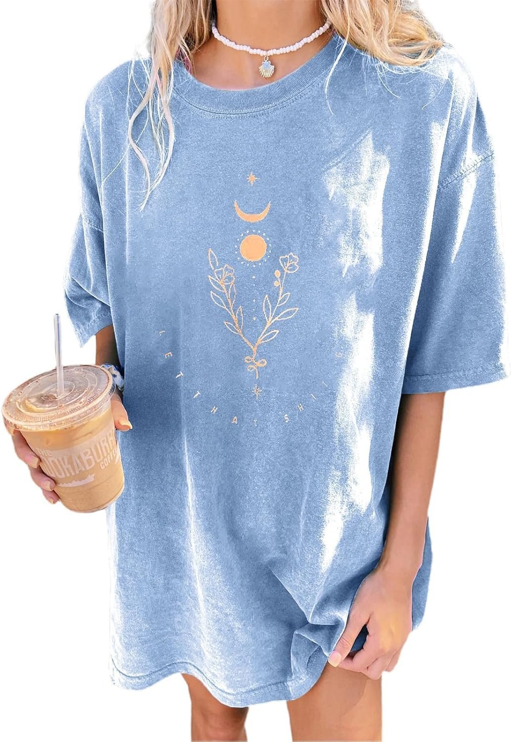 Remidoo Oversized Graphic Tshirts for Women Casual Loose Fit Short Sleeve Tee