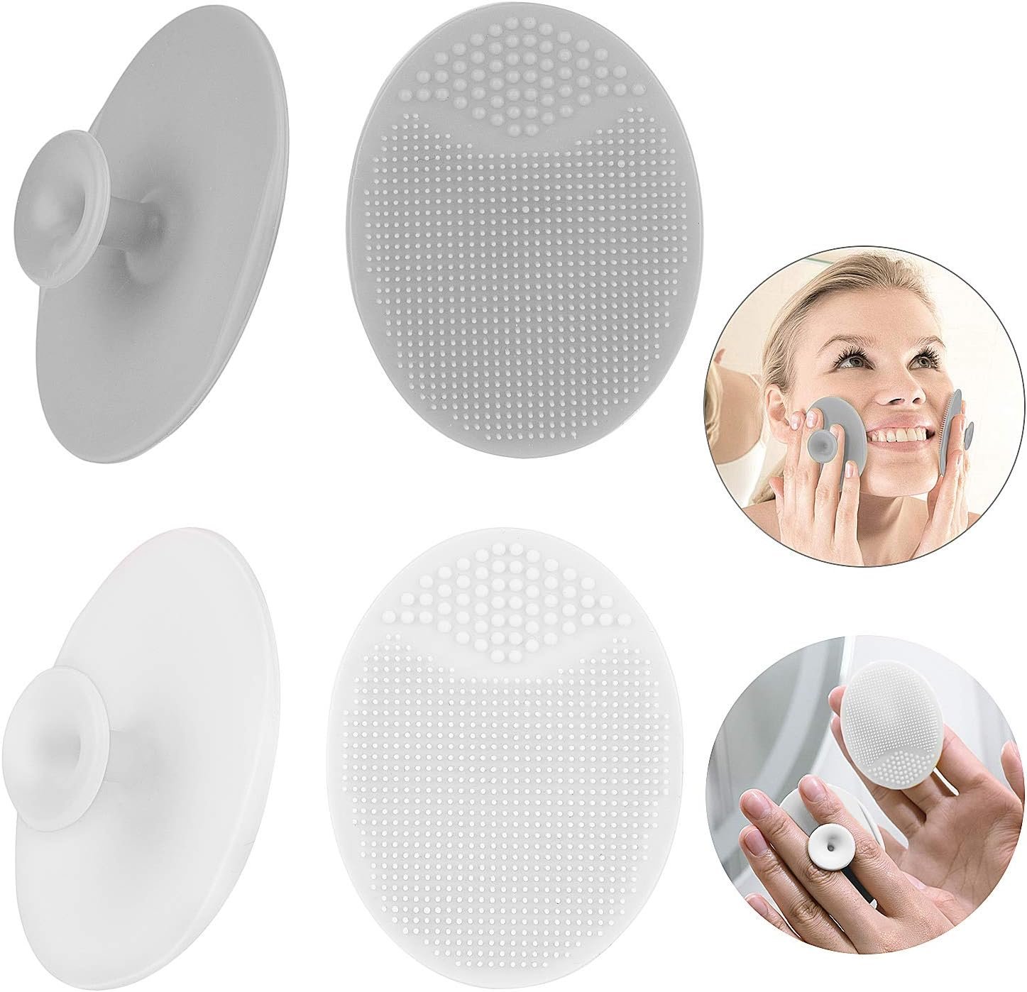 Silicone Face Scrubber Exfoliator Facial Cleansing Pads Precision Pore Cleansing Pad Acne Blackheads Removing Face Brush Baby Shower Tool Brushes, Valentine’s Day Gift for Makeup Lover