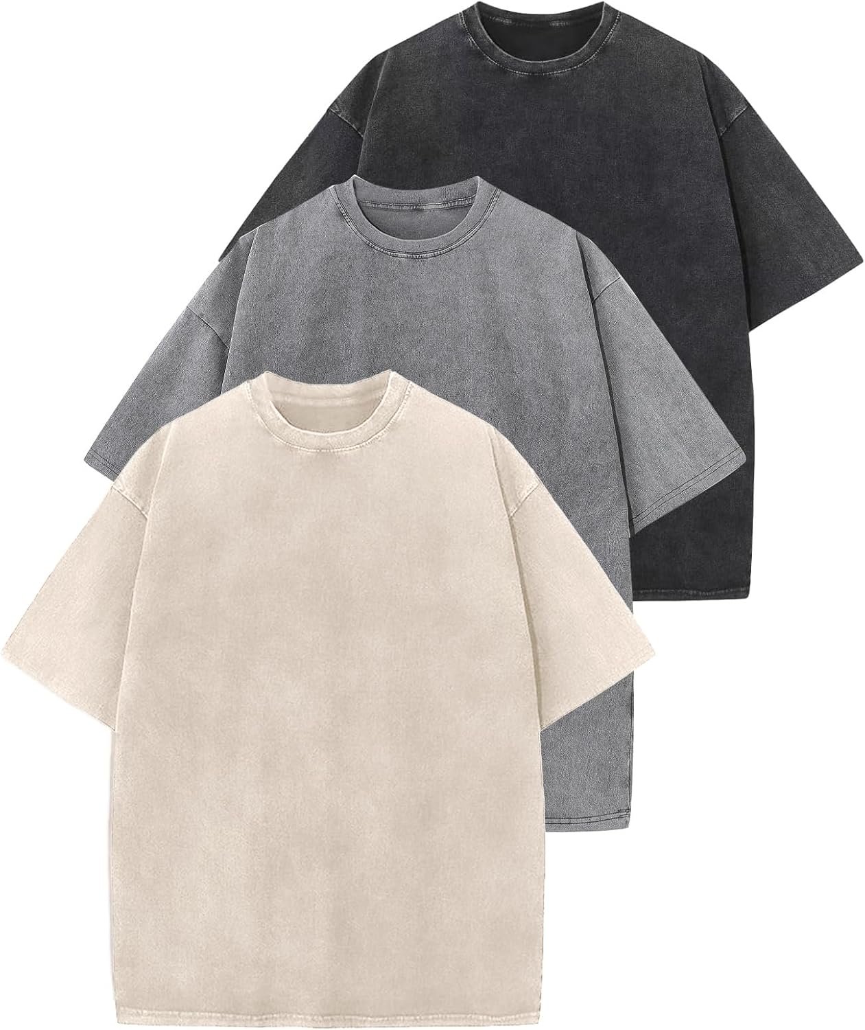 Yimoon Oversized Tshirts for Women Acid Wash Cotton Tee Shirts Baggy Boyfriend Vintage Streetwear Tops