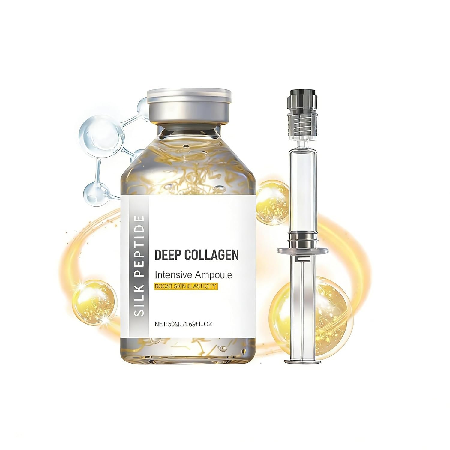 Silk Peptide Intensive Lifting Ampoule Korean Anti-Aging Facial Essence – Face Tightening, Lifting, Smoothing & Hydrating | 50ml (1pcs)